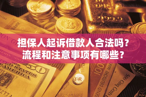 北京担保人起诉借款人合法吗？流程和注意事项有哪些？